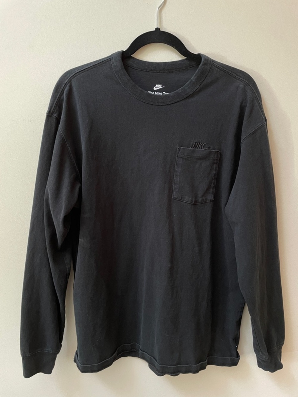 The Nike Tee - Loose fit long sleeve black cotton t-shirt